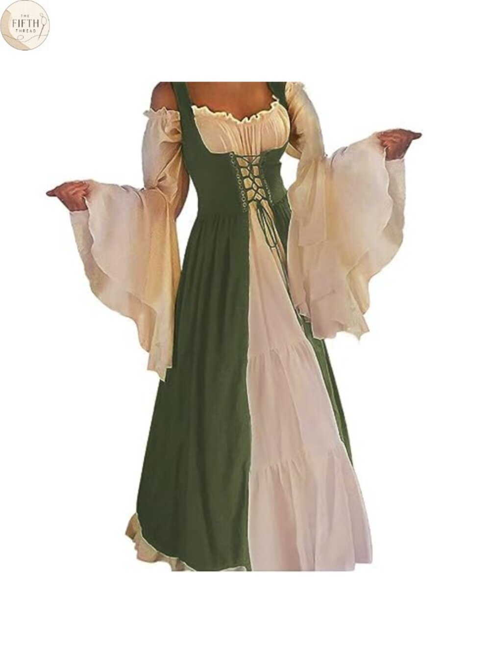 Medieval Renaissance Over Dress Costume Cosplay Long Flare Sleeve